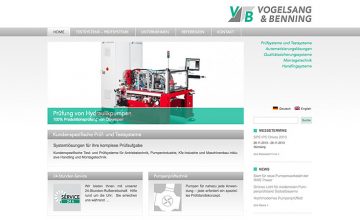 Website Vogelsang & Benning GmbH, Bochum